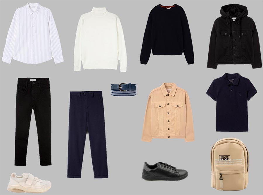 Capsule wardrobe for school