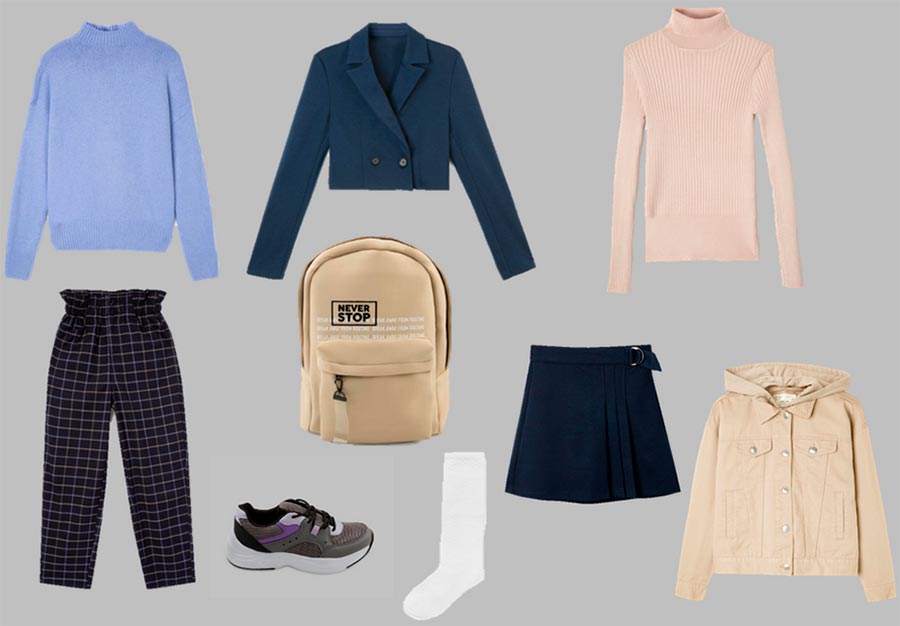 School capsule wardrobe