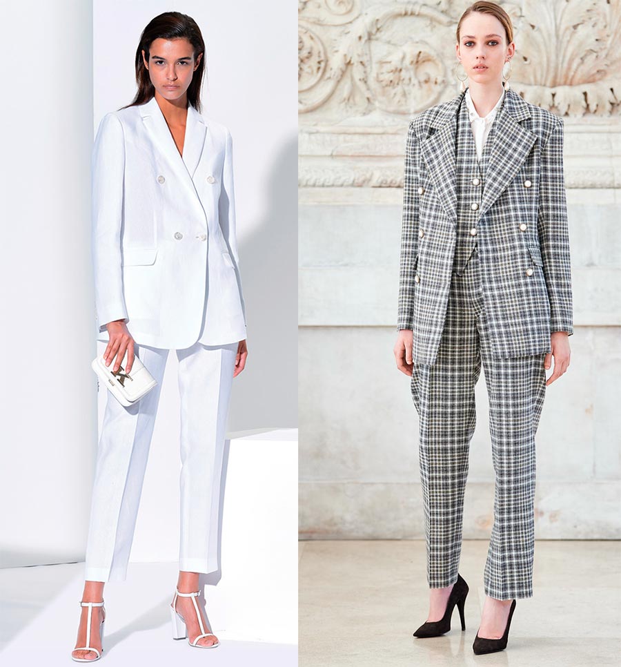 Feminine trouser suit