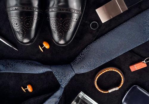 Stylish accessories in men's wardrobe