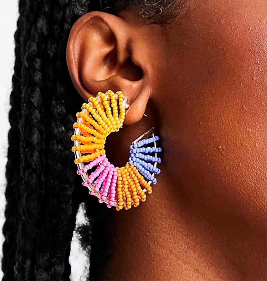 Unusual hoop earrings